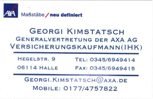 Axa Versicherungen, Hegelstraße 9 06114 Halle (Saale)